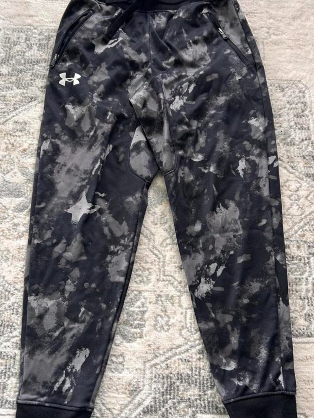 Under Armor Kids' Grey and Black Joggers